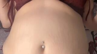 Big Belly Play In Sexy Lingerie
