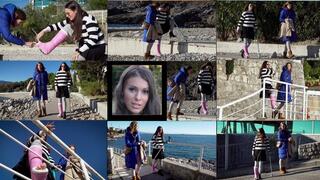 Lia SLWC Nursing A Sore Foot While Gimping (in HD 1920X1080)