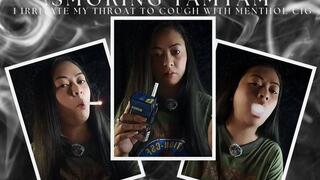 The Menthol Punishment ASMR - i irritate my throat to cough with menthol cig - Smoking Marlboro Menthol Cigarette