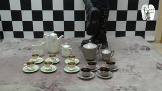 Two Coffee service under heavy New Rock Boots