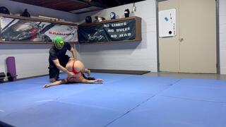 Mixed Wedgie Wrestling Semi-Competitive Match with Kiara Star and Dark Shadow - 4K