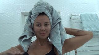 I comb and dry my long hair b