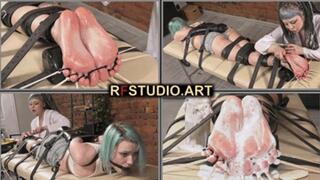 Astrid and Vidana – One Hour of Tickling in the Massage Salon – Soapy Foot Play in Tight Bondage (UHD 4K MP4)