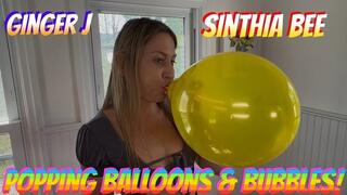Sinthia Bee & Ginger J In Popping Balloons & Bubbles!