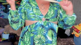 balloon stuffing dress poping big cristall balloon