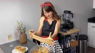 Kitchen Dough Trap: Zura’s Hands Stuck in Sticky Bread Mix (4K)