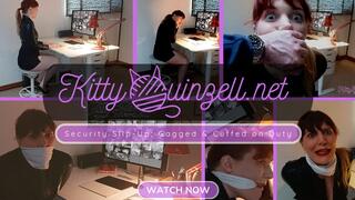 Security Slip-Up: Kitty Caught, Gagged & Cuffed on Duty 1080p