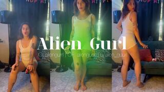 Smoking a Red Marlboro and showing off on my White Onezie | Alien Girl