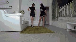 black panties under pleated skirts IV