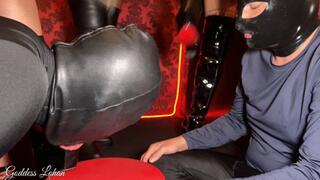 Goddess Lohan - Four Goddesses Make Two Pathetic Slaves Worship Their Boots and Clean Their Dirty Soles With Their Tongues - PT2