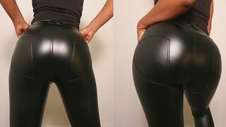Divine Ass Worship Leather Leggings