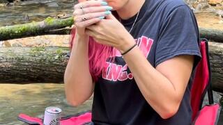 Vixen Smoking in a T-Shirt