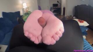 Pink pajamas Sockjob & Assjob