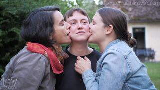 Emma and Sadie Bite Hannah's Face