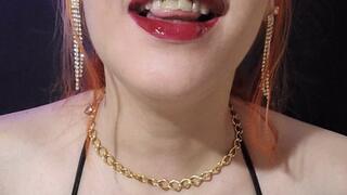 Blowing smoke in your face with lips gloss - Marlboro red