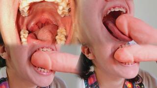 saliva and nibbles - dildo game