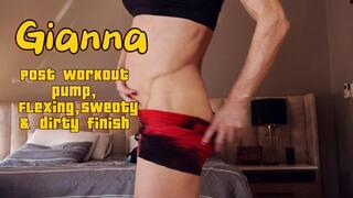 Post-Workout Pump: Flexing, Sweating… and a Naughty Finish