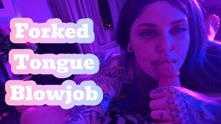 Forked Tongue Blowjob