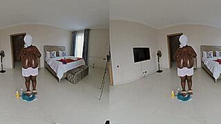 VR180 3D - A hot Strip with Super Busty Coco (Clip No 2888 - 6K mp4 version)