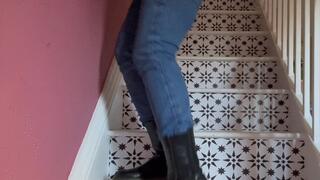 Time to put that tongue to work again on my dirty, wet walking boots