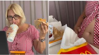 Overloaded and Bloated - Lunch Break at the Office MP4