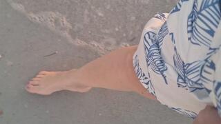 Soles in the sand and surf
