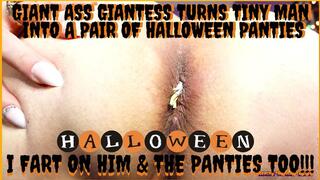 Giant Ass Giantess Turns Tiny Man Into A Pair Of Halloween Panties With Farting 1920x1080 WMV