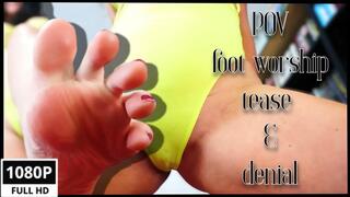 POV foot worship tease
