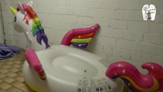 Inflatable Unicorn for Christin