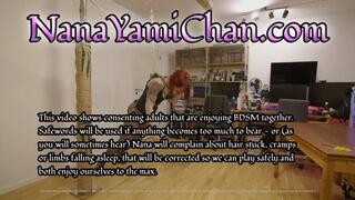 Bound and sliding in stockings, escape attempt [720p]