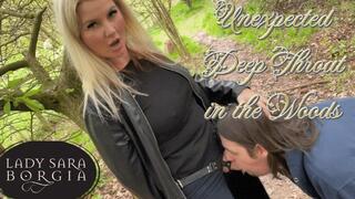 Unexpected Deep Throat in the Woods (720p)