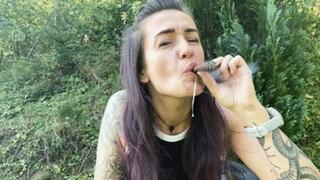 TWO cigars, ONE girl, bronchial asthma attack wmv