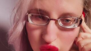 Perfect Lips Red Lip Gloss Lipstick Fetish FinDom Goaldigger Lips Addiction