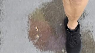 Tempest walking in the rain