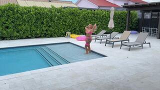 Busty Tattooed Blonde Stephanie Love Loves Poolside Anal