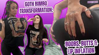 4K Ziva Fey - Goth Bimbo Transformation: Boobs, Butts And Lip inflation