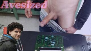 I'm supposed to fix this machine but I decided to cum on it