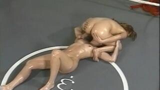 Best Friends Have Hot Sex In Oil Wrestling