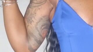 Ebony Biceps in Blue