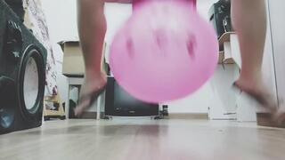 100kg, 220lbs sitting, bouncing and popping hopper ball