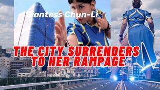 Growth fetish -ChunLi the Mega Giantess Goddess