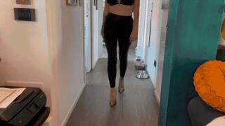 Double heels ass insertion fuck domination