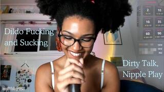 Dildo Fucking and Sucking, Dirty Talk, Nipple Play Private Show Recording - 2