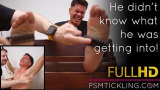 Tickle virgin Samir in the stocks HD