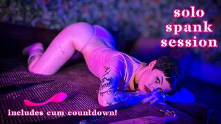 Petite Alt Slut Solo Spank Session + Cum Countdown