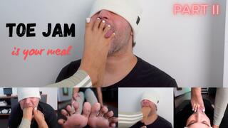 Toe Jam Humiliation II - Mistress Enola - Toe jam feeding, toes and soles licking and foot gagging game (FullHD)
