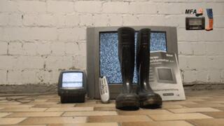TVs under my strong Wellies floor view