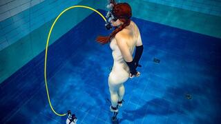 Apnea 073 - Ariel anchored to the Bottom