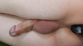 Fingering and Fuck my ass with a cucumber untill cum Twice, Hands Free Orgasm