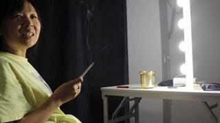 Asian models sexy smoke